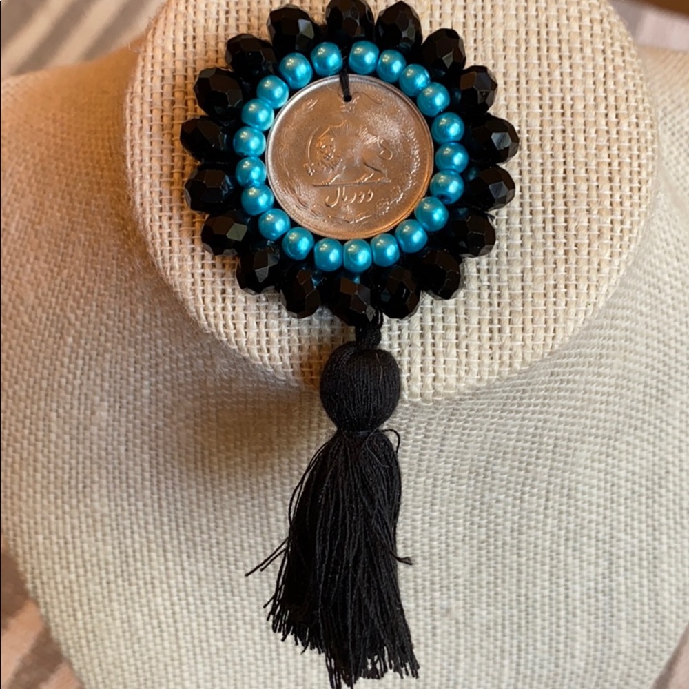Persian Artisan Coin Tassel Brooch